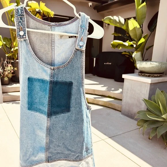 Denim Overall Dress - Picture 1 of 5
